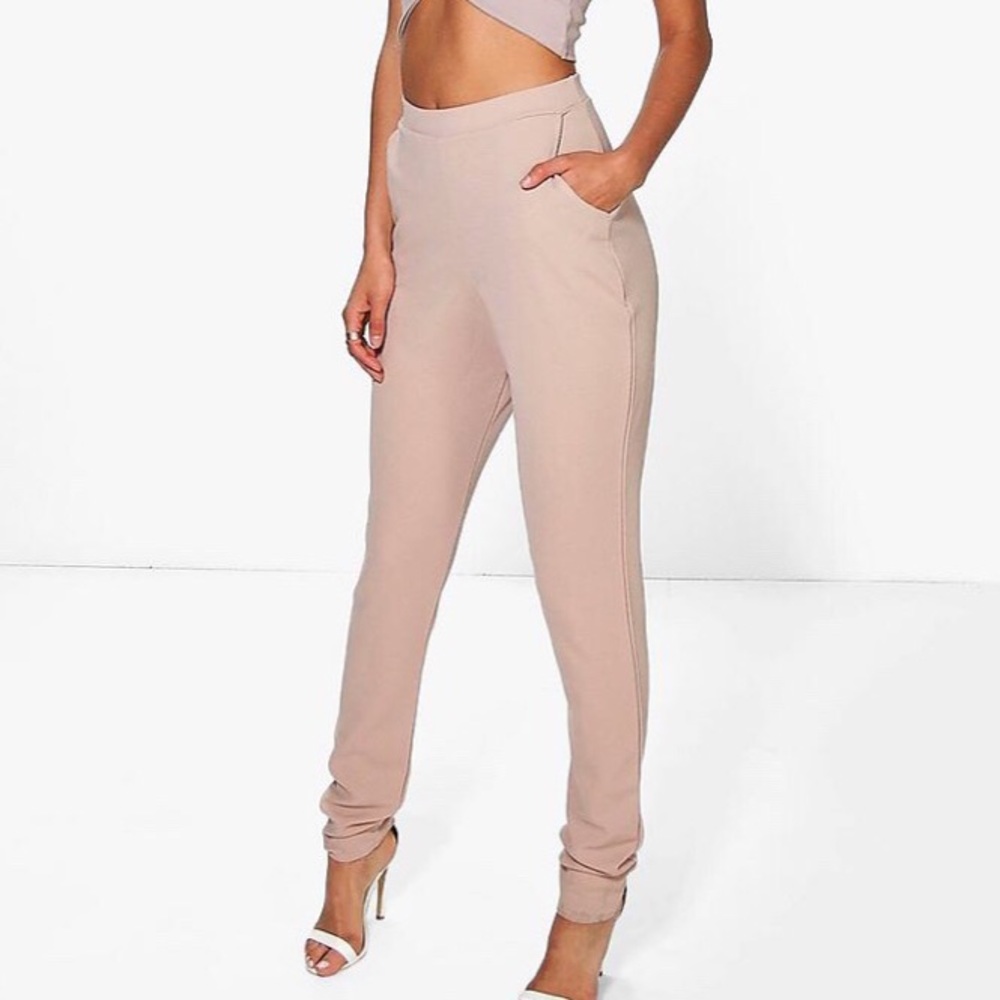 Boohoo Eva Skinny Crepe 2 Trousers NWT